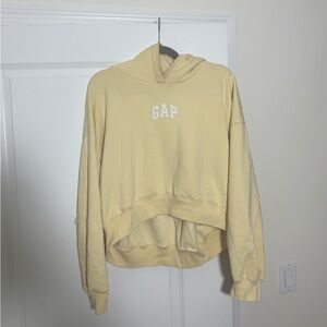 Yellow Gap cropped hoodie